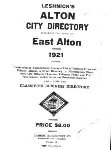 1921 Alton illinois City Directory