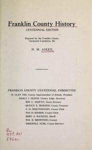 Franklin County History
