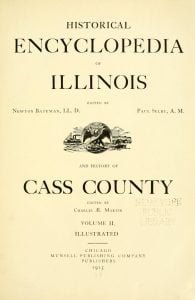 Encyclopedia of Illinois and History of Cass County vol 2 toc