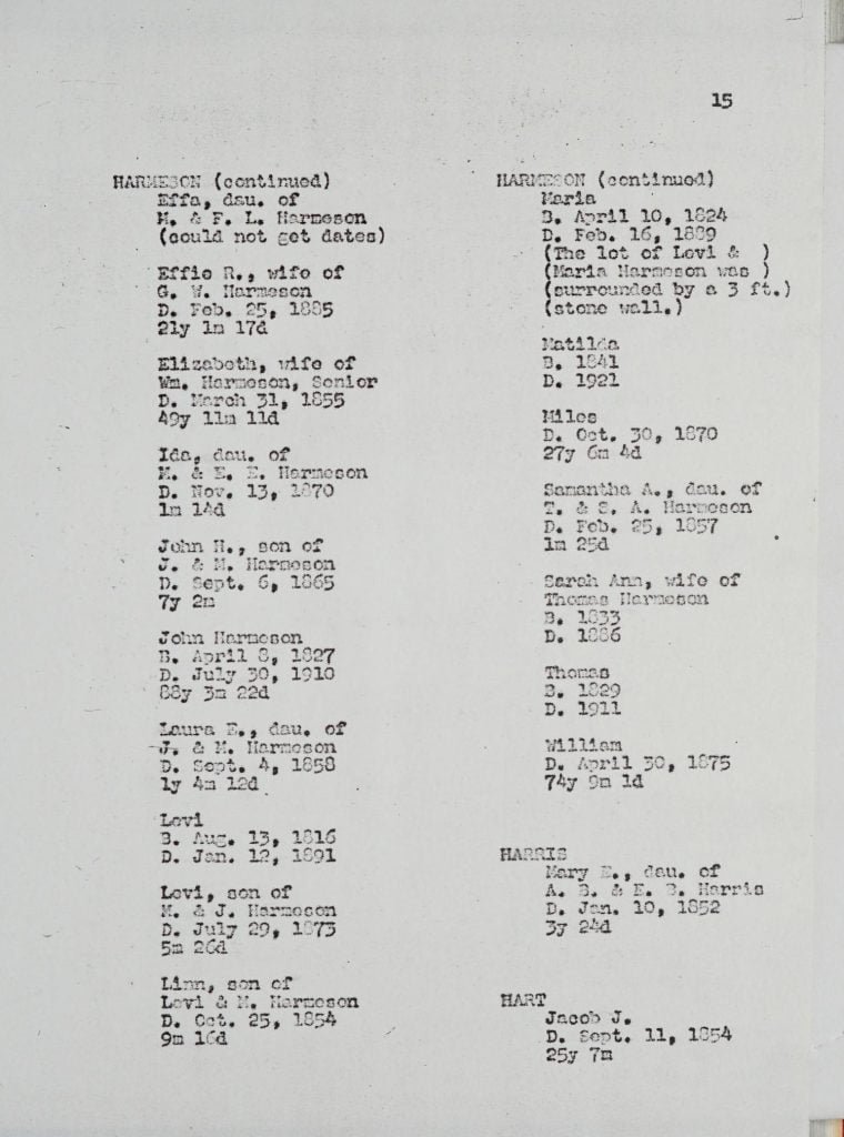 Homer Cemetery, page 15