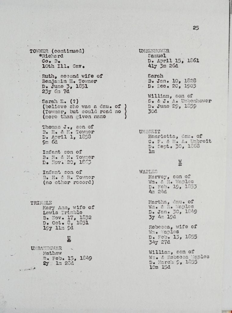 Homer Cemetery, page 25