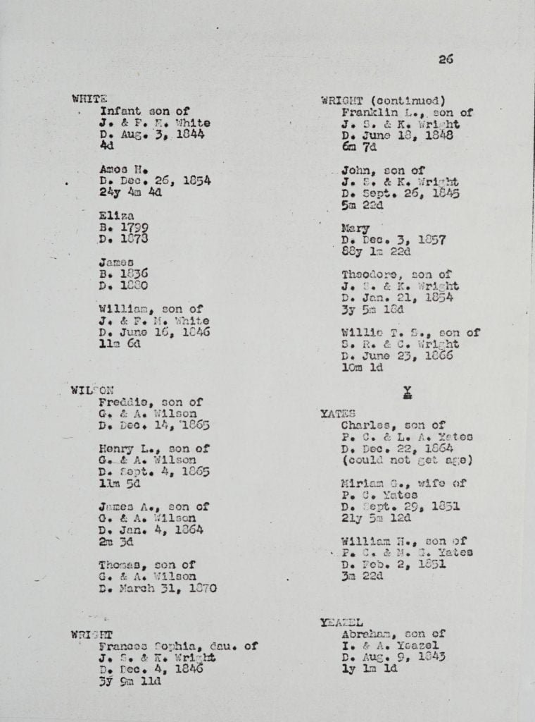 Homer Cemetery, page 26